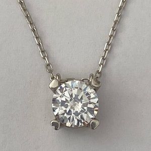 925 Silver cz cubic zirconia stone necklace